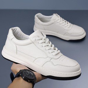 New Layer Cowhide Men's Casual Shoes - Breathable <b>Leather</b> Men's Casual <b>Sneakers</b> - Versatile Design - Product Image 5