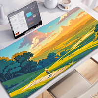 Tapis de Souris Gaming XXL Personnalisé 2026 avec Bords Cousus Durables, Tapis de Bureau Antidérapant en Caoutchouc, Tapis de Clavier, Tapis de Souris Mignon