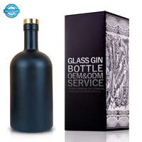 Haut de gamme automatique 50ML 375ml 500ml 750ml 1000ml bouteille d'huile d'olive en verre noir mat personnalisée avec liège en bois