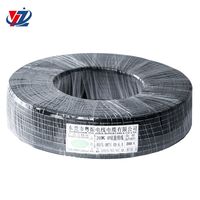 Câble plat en silicone noir Yuezhen, 4 conducteurs, 24 AWG, 600V, en cuivre étamé, souple et flexible, à fils parallèles