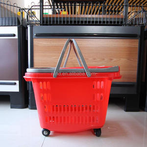 Carrito de plástico plegable para <span class=keywords><strong>supermercado</strong></span>, cesta grande para compras - Product Image 2