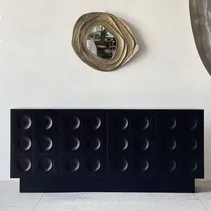 現代のアジアの芸術の装飾無垢材のサイドボードコンソールTVキャビネットリビングルームの家具