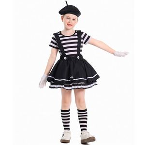 Disfraz de Artista Mímico para Mujer, Traje de Rayas Blancas y Negras para Halloween y Cosplay - Product Image 5