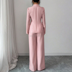 Traje <span class=keywords><strong>de</strong></span> <span class=keywords><strong>Dos</strong></span> <span class=keywords><strong>Piezas</strong></span> Personalizado con Blazer y Pantalón <span class=keywords><strong>para</strong></span> Mujer, Conjunto Elegante <span class=keywords><strong>de</strong></span> Oficina <span class=keywords><strong>para</strong></span> Damas - Product Image 3