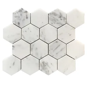 Fabrika fiyat sekizgen yeni tasarım cilalı mozaik mermer taş çakıl şekli mozaik fayans