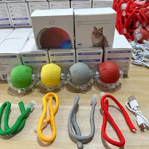 Mainan Bola Tali Kekang Hewan Peliharaan Bola Penggoda Kucing Penghibur Kebosanan untuk Anjing & Kucing - Product Image 6