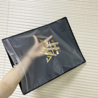 Sacs d'emballage en plastique pour vêtements noirs personnalisés, sacs refermables à fermeture éclair, sacs à fermeture éclair brillants et givrés, sacs à fermeture éclair personnalisés pour vêtements