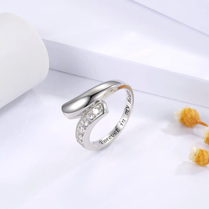 Bague Urne en Acier Inoxydable pour Cendres, Bague pour Cendres en Zircon Cubique pour Femme, Bijou Commémoratif de Crémation, Souvenir de Déuil - Product Image 5