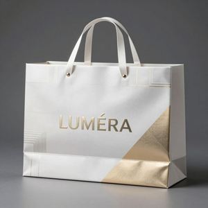 Sacs fourre-tout en carton blanc de luxe personnalisés avec une conception haut de gamme et des options personnalisées - Product Image 2