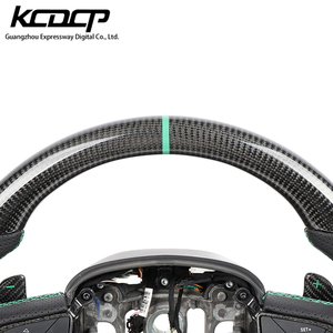 Volante <span class=keywords><strong>de</strong></span> <span class=keywords><strong>Fibra</strong></span> <span class=keywords><strong>de</strong></span> <span class=keywords><strong>Carbono</strong></span> Personalizado para Dodge CHARGER SRT Challenger con Luces LED <span class=keywords><strong>de</strong></span> Cambio - Product Image 2