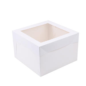 Kunden spezifische Verpackungs boxen aus Wellpappe mit durchsichtigen Fenstern und Griffen für Desserts und Gebäck - Product Image 6