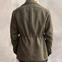 Veste de Chasse Safari pour Hommes OEM, Automne Printemps, en Faux Velours Daim, Style Britannique, Vêtement de Travail et Manteau d'Affaires