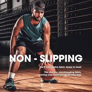 ربطات رأس رياضية غير ملحومة من القماش الرقيق بشعار مخصص للرجال والنساء عصابة رأس لممارسة امتصاص العرق للمراهقين المتحمسين - Product Image 4