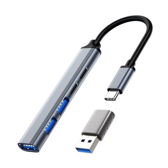 5 in 1 Type C Port Docking Station Thin Data USB Hub to 65W PD Type c USB 2.0 3.0 for MacBook Mac Pro Mac Mini