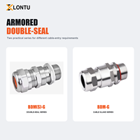 LONTU Gepanzerte Kabelverschraubung BDM-S-G 316L Edelstahl Ex Db IIC Gb IP68 für Bergbauausrüstung Anschlussdose Industrielle Standortnutzung