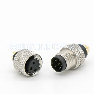 موصل ذكر M8 بـ 4 سنون، كابل دائري محمي مستقيم مع قفل لولبي، مقاوم للماء IP67، موصلات من سبائك الزنك بـ 3~8 سنون - Product Image 6