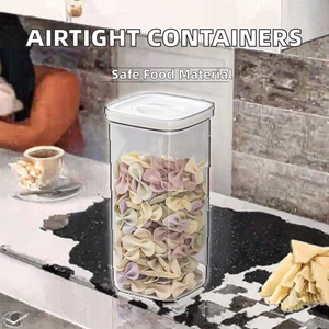 Juego de Recipientes de Almacenamiento de Alimentos <span class=keywords><strong>Vacare</strong></span> Profesionales, Multifuncionales, Apilables, de Plástico Extra Grande, Herméticos, con Apertura y Cierre de un Solo Botón - Product Image 1