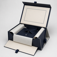 Boîte en carton pliable pour vêtements de luxe avec ruban de fermeture, impression personnalisée sur carton premium