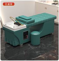 Lit de shampooing de Spa de tête de thérapie de l'eau professionnelle avec la circulation de l'eau et la chaise de lavage de Salon de coiffure de vapeur