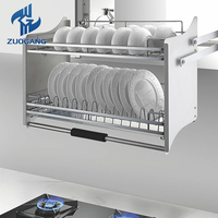 Cesto Elevatório de Cozinha em Aço Inoxidável 201 304SS para Armário, Cesto Deslizante para Louça, Secador de Louça