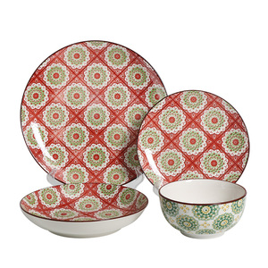 Almaaly Kitchen <span class=keywords><strong>12</strong></span>/16 pièces de <span class=keywords><strong>vaisselle</strong></span> en céramique service de table en porcelaine service de <span class=keywords><strong>vaisselle</strong></span> en porcelaine pour 4 <span class=keywords><strong>personnes</strong></span> - Product Image 2