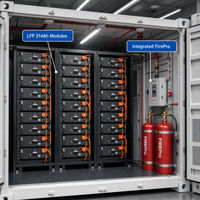 Système de stockage d'énergie conteneurisé B1 5 MWh, batterie lithium-ion 1500 V CC à refroidissement liquide pour réseau industriel