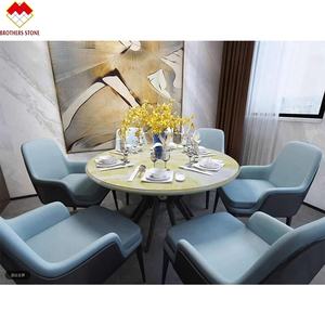 الحديثة تصميم جولة قرص من الرخام للمنضدة التعشيش القهوة الجدول الأخضر الرخام طاولة الطعام لتناول العشاء غرفة - Product Image 1