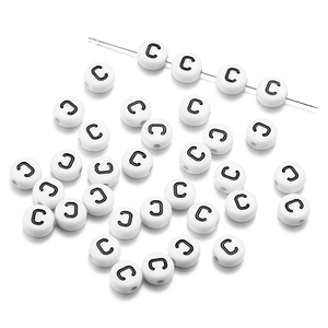 500 pz/borsa acrilico perline sciolte lettera braccialetto per bambini collana con perline fai da te creazione di gioielli 7mm W366 - Product Image 5