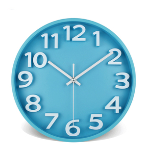 Prodotti per la casa 12 "decorazione del soggiorno 3 <span class=keywords><strong>D</strong></span> grande orologio digitale da parete in plastica rotonda Spray colorato orologio al quarzo - Product Image 3