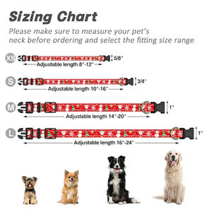 Collar de Perro con Lazo Grande de Lujo Navideño de Diseño Nuevo 2025, Impresión Personalizada, Nailon Pastel, Accesorios para Mascotas al por Mayor para Perros y Gatos - Product Image 4