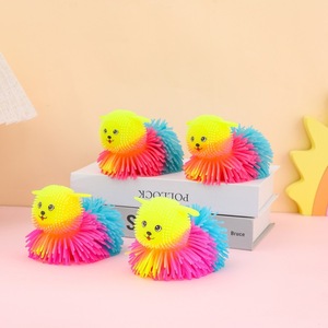 2025 Children's Toys Small Hedgehog Puffer <b>Ball</b> Flash Soft Rubber Vent Baby <b>Squeezing</b> Toy - Product Image 1