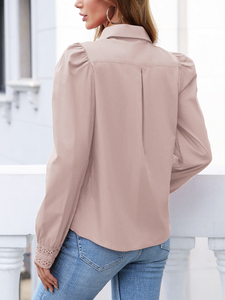 Chất lượng cao bán buôn dài tay áo ren thời trang Tops mới mô hình Áo sơ mi nữ áo cánh cho phụ nữ - Product Image 4