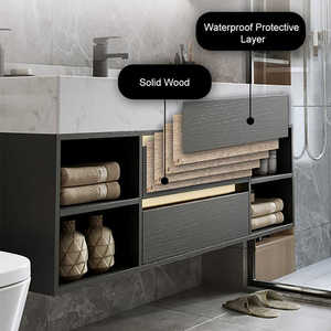 Комплект туалетных столов для ванной комнаты с подвесной раковиной - Product Image 5