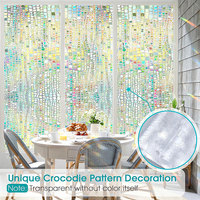 Großhändler Moderne PVC 2mil Dicke Regenbogen-Glasfolie 3D Statisch Haftende Heimdekoration Wasserdichte Sichtschutz-Fensterfolie Lagerware