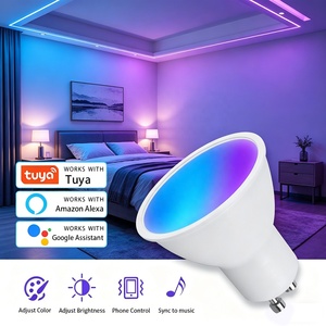 Bombilla LED RGB CCT <span class=keywords><strong>GU10</strong></span> Tuya Wifi, 5W, <span class=keywords><strong>Smart</strong></span> <span class=keywords><strong>Life</strong></span>, AC85V-265V, Control por Voz, Luz LED Regulable, Foco - Product Image 2