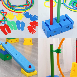 Kit <span class=keywords><strong>de</strong></span> <span class=keywords><strong>jeu</strong></span> d'obstacles pour enfants : Ensemble <span class=keywords><strong>de</strong></span> balançoires et <span class=keywords><strong>de</strong></span> jeux sensoriels combinés pour tout-petits, idéal pour <span class=keywords><strong>la</strong></span> maternelle et les activités extérieures - Product Image 5