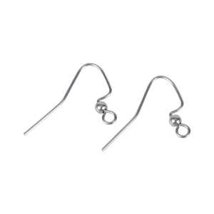Sieraden Maken Accessoires Earwire In Voorraad Oordraad Roestvrij Staal Perfectbalance Hoekige Vishaak En 3Mmball Met Open Lus. - Product Image 2