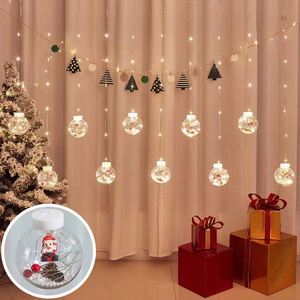 Guirnalda de Luces LED a Pilas con Clasificación IP67, DC12V, Luces de Cortina con Diseño de Bolas de Navidad, Muñeco de Nieve, Árbol, para Decoración Navideña en Interiores y Exteriores, Marca Mairun - Product Image 4