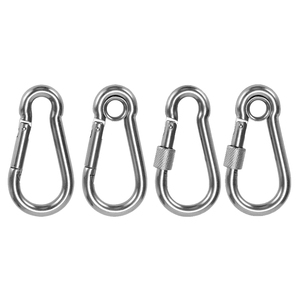 Logo personalizado Mosquetón ovalado de acero inoxidable DIN5299 <span class=keywords><strong>Clip</strong></span> de senderismo Mosquetón de escalada Gancho de resorte - Product Image 5