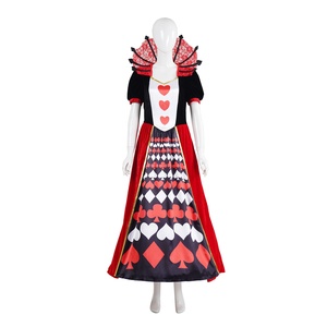<span class=keywords><strong>Disfraz</strong></span> <span class=keywords><strong>de</strong></span> cosplay <span class=keywords><strong>de</strong></span> Halloween inspirado en Queen Hearts <span class=keywords><strong>para</strong></span> <span class=keywords><strong>mujer</strong></span>, vestido <span class=keywords><strong>de</strong></span> poliéster <span class=keywords><strong>para</strong></span> actuaciones en escenario, en stock. - Product Image 1