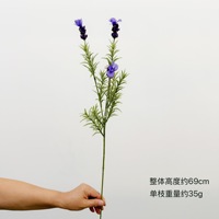 Bunga Lavender Buatan Provence 3 Cabang, Dekorasi Rumah, Rangkaian Bunga Pernikahan, Perayaan Festival