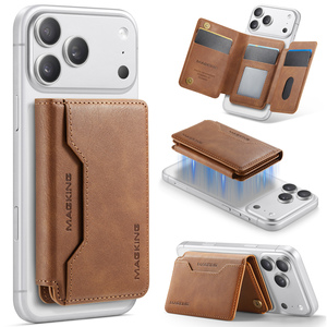 Portefeuille de téléphone portable en similicuir avec support magnétique, rangement pour cartes de luxe, pour unisexe, cadeau de vacances pour les proches, les amis et les personnes âgées - Product Image 1