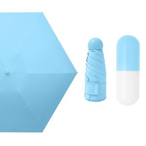 Parapluie de poche super mini capsule anti-UV et coupe-vent à prix de gros avec logo, idéal comme cadeau pour fille - Product Image 3