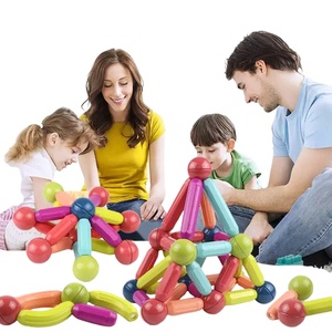Set di Costruzioni Magnetiche 3D con Magneti Extra Forti, Palline e Barre Magnetiche, Puzzle per Bambini, Blocchi Magnetici Assemblabili - Product Image 1