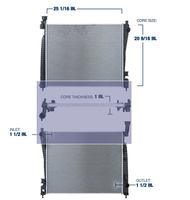 Radiador de Motor de Aluminio 52014529AB para Dodge Durango 2011-2015 Jeep Grand Cherokee 2011-2022, Piezas de Refrigeración Automotriz