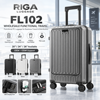 Valise PC Moderne et Fonctionnelle en Gros avec Ouverture Frontale, Port USB, Porte-Gobelet, Crochet de Suspension, Serrure TSA et Poignée Télescopique