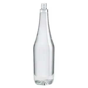 中国供应商空酒瓶 1 升玻璃伏特加瓶