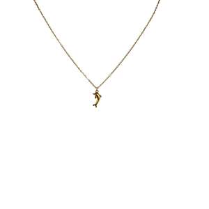 Dolphin Pendant Necklace 316L Stainless Steel PVD Gold Plating Sustainable Resistant Fine Jewelry - Product Image 1