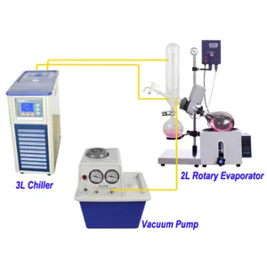 2L Laboratory China Mini Price Rotary Evaporator With Vacuum Pump And Chiller