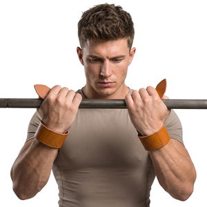 Wholesale Standard Weightlifting Power <b>Lifting</b> Straps Newest Design Leather Non-Slip Strong Soft Adjustable Unisex Gym Training - Product Image 1